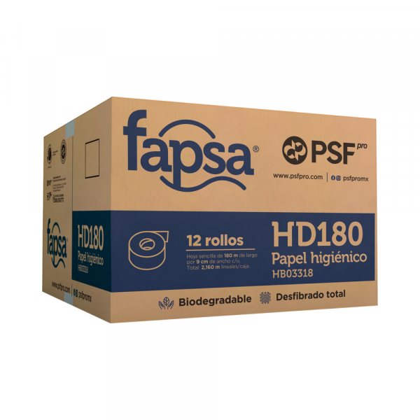 Papel Higiénico 180m Caja con 12Pzas